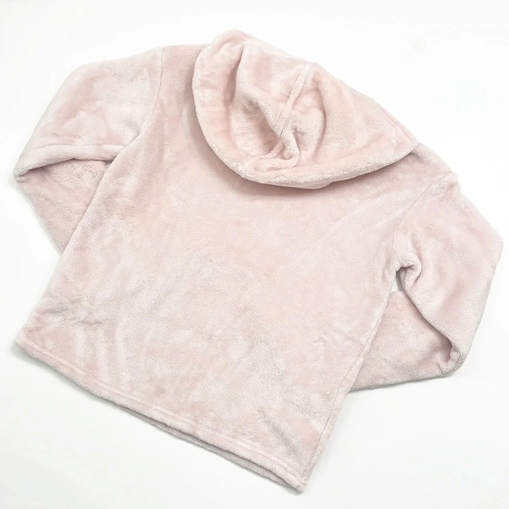 BGBG Girls light pink star sequin fleece hoodie